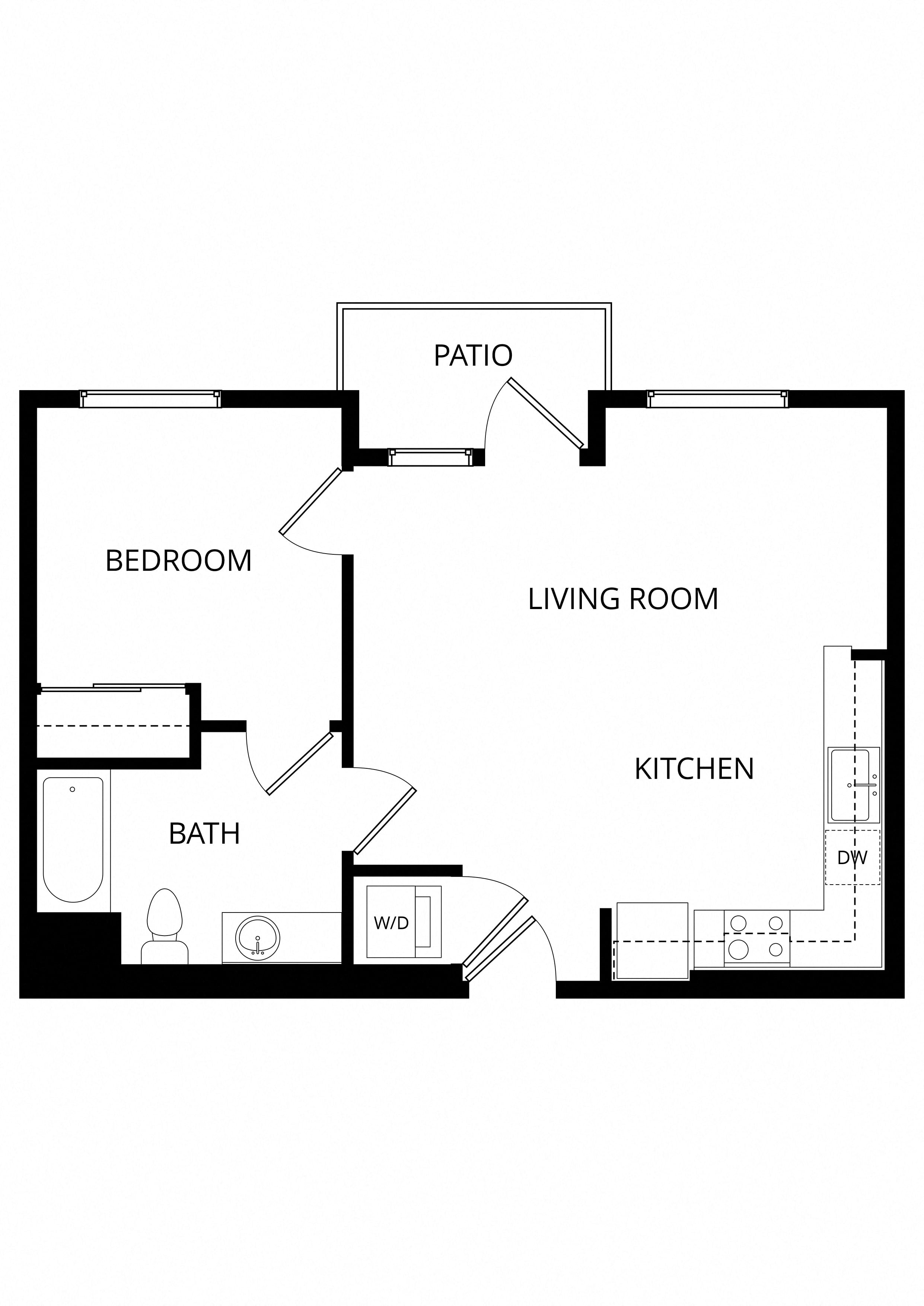 Allegiance - 1X1 floor plan